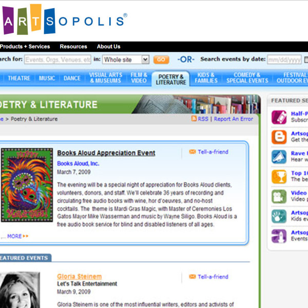 Artspolis site design by Ocean5 Artspolis site design by Ocean5