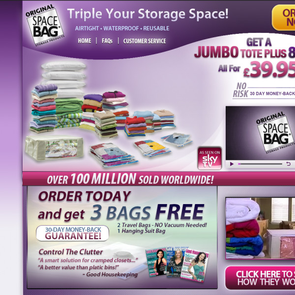 Space Bag European direct response design by Ocean5