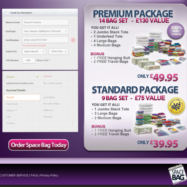 Space Bag European package design by Ocean5