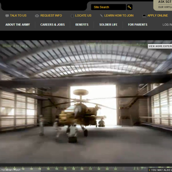 US Army Go Now interactive helicopter by Ocean5 US Army Go Now interactive helicopter by Ocean5