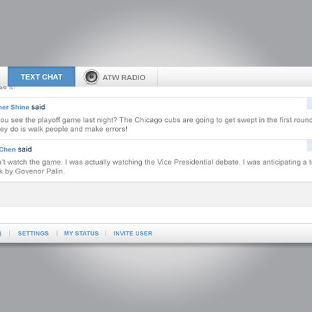 Around-the-Way interactive text chat tab design by Ocean5 Around-the-Way interactive text chat tab design by Ocean5