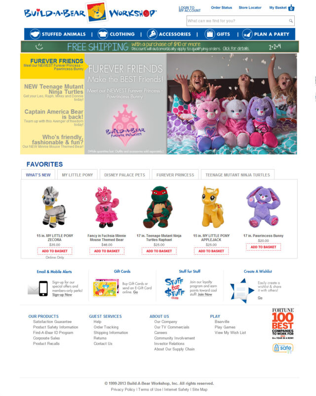 Build-a-Bear homepage design by Ocean5