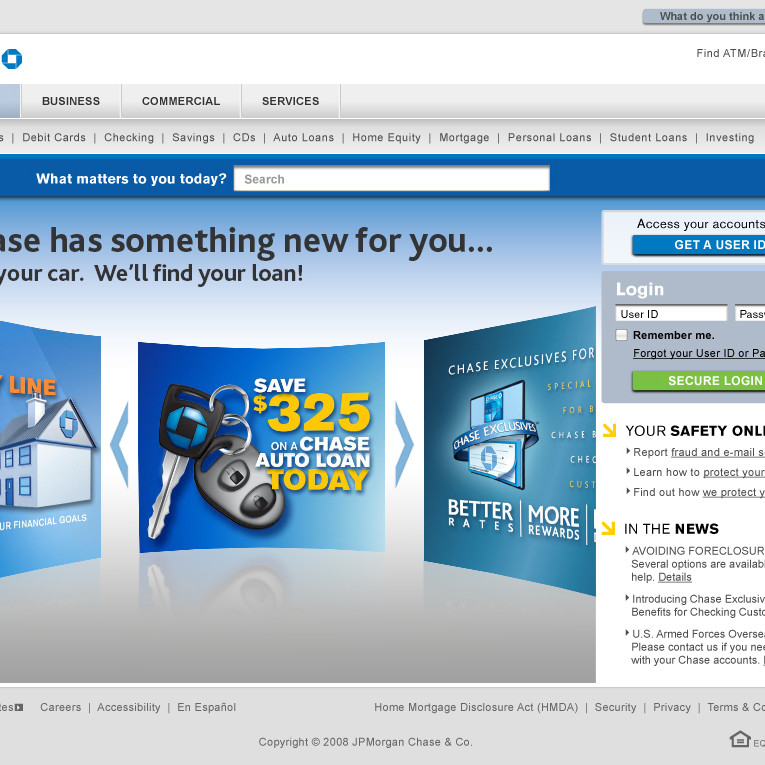 Chase interactive slider for promotional Ads by Ocean5