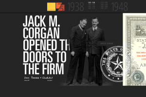 Corgan 75 homepage timeline design by Ocean5