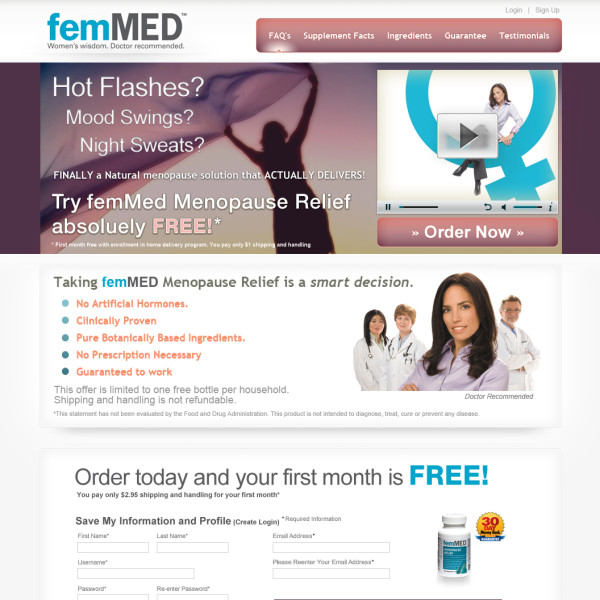 femMed alternative site design by Ocean5