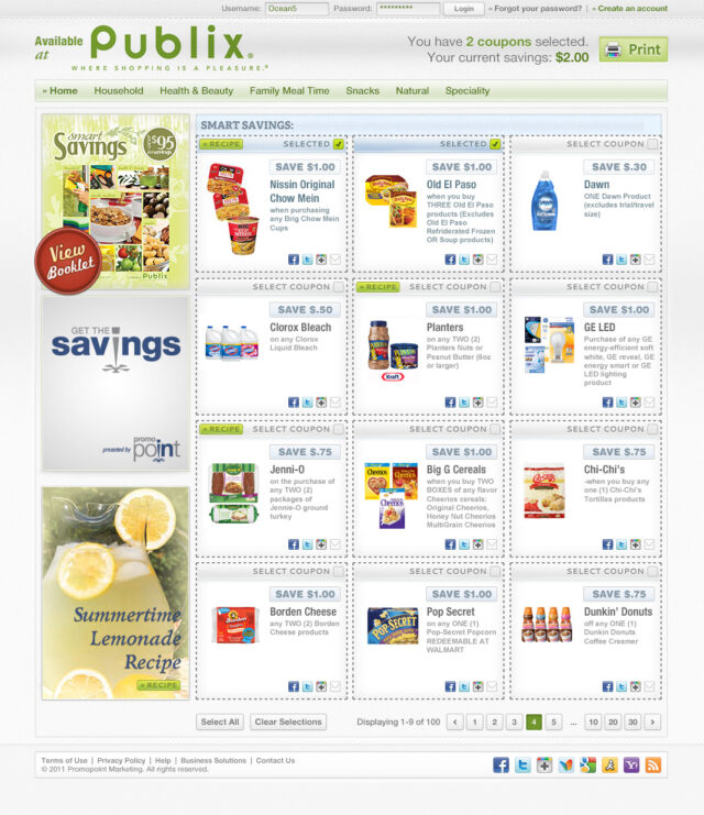 Get-the-Savings homepage design by Ocean5