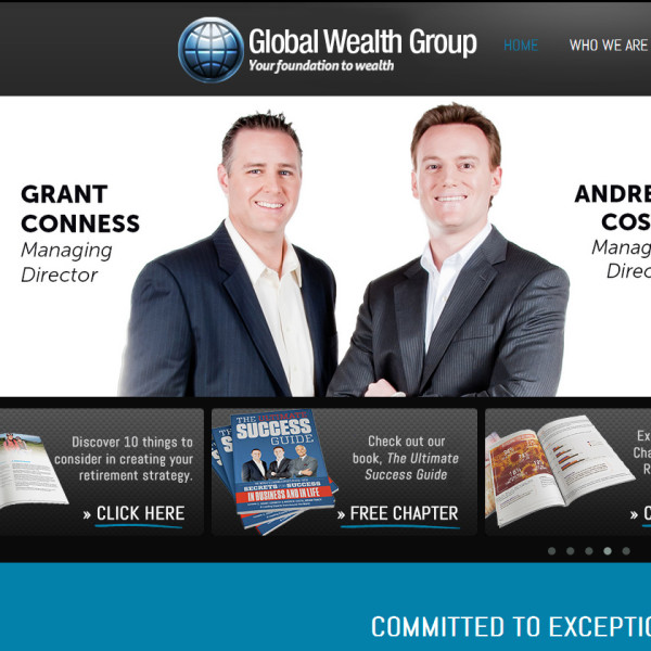 Global Wealth site design by Ocean5