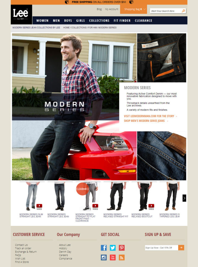 Lee homepage design by Ocean5