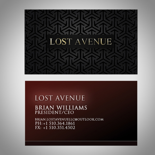 Lost Avenue business card design by Ocean5 Lost Avenue business card design by Ocean5