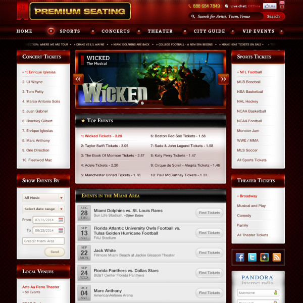 Premium Seating homepage design by Ocean5 Premium Seating homepage design by Ocean5