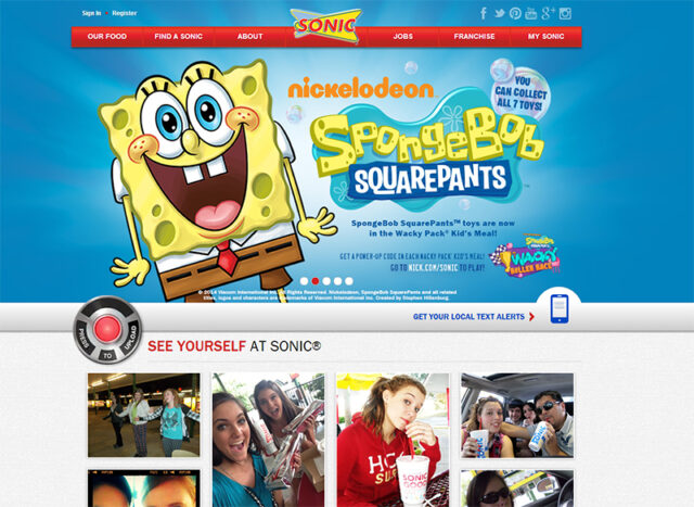 Sonic homepage design by Ocean5