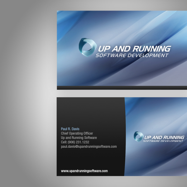 Up and Running Software business card design by Ocean5 Up and Running Software business card design by Ocean5