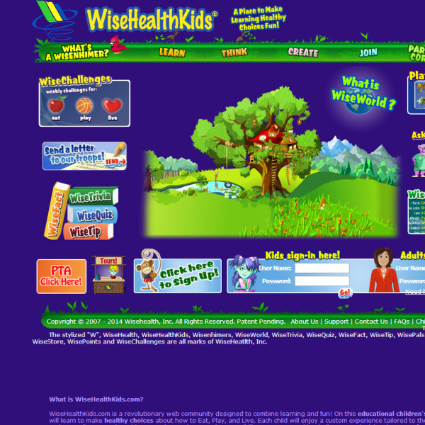 Wise Health Kids homepage site design by Ocean5 Wise Health Kids homepage site design by Ocean5